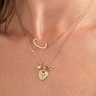 Leo Zodiac Charm Cluster Necklace