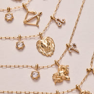 Sagittarius Zodiac Charm Cluster Necklace