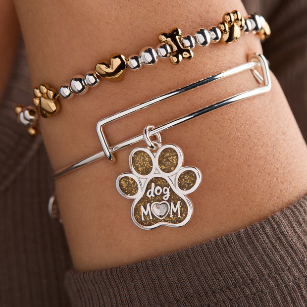Dog Mom Charm Bangle