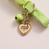 'I Love My Cat' Bangle & Pet Collar Charm Set of 2