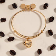 'Mama Needs Coffee' Mug Charm Bangle