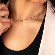Crystal Tennis Chain Necklace