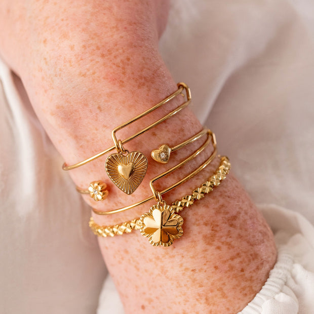 Lucky Clover Charm Tennis Bracelet