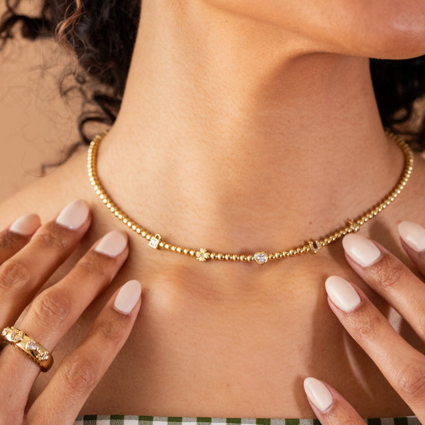 Love and Luck Tennis Necklace
