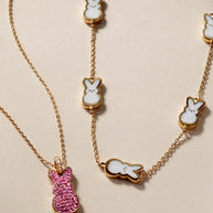 PEEPS® Pearlized Bunny Charm Necklace