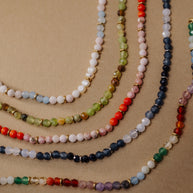 Coral Ombre Semi-Precious Beaded Anklet