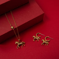 Horse Huggie Hoop Earrings
