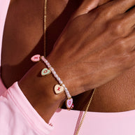 Sweethearts® ‘XOXO’ Heart Charm Beaded Pearl Bracelet