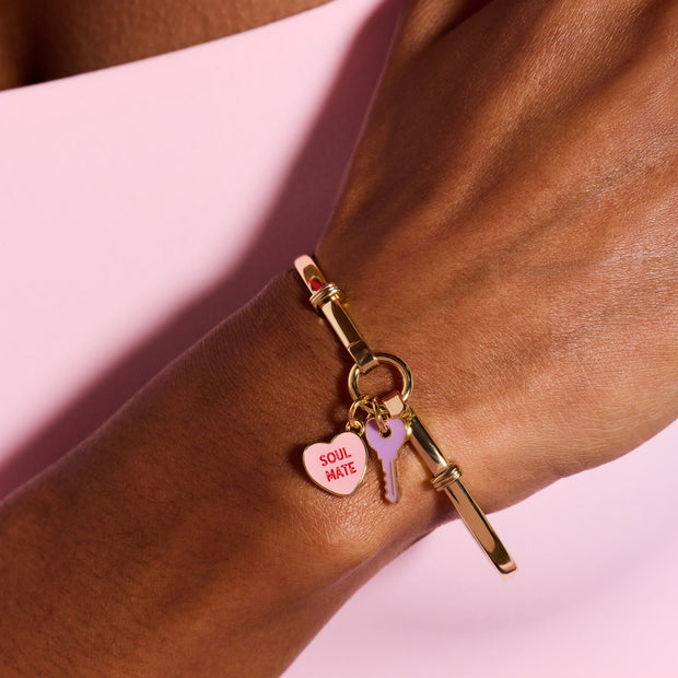 Sweethearts® ‘Soul Mate’ Heart & Key Tension Bangle