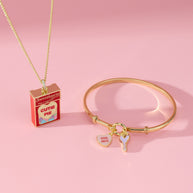 Sweethearts® Box Locket And Heart Charm Necklace