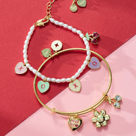 Sweethearts® ‘XOXO’ Heart Charm Beaded Pearl Bracelet