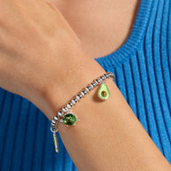 Crayola Fan Favorites Forest Green Charm Stretch Bracelet