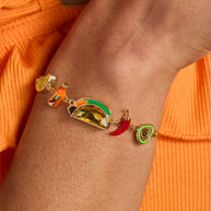 Taco Inline Charm Bracelet