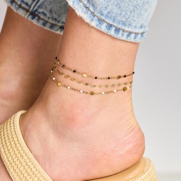Multi Faceted Chain Anklet