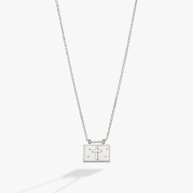 Hidden Message Cross Affirmation Necklace
