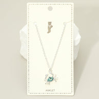 Crushed Pebble Crab Charm Anklet