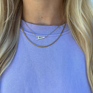 Initial A Precious Elongated Necklace
