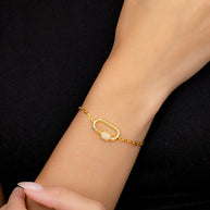 CZ Carabiner Bolo Bracelet