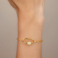 CZ Carabiner Bolo Bracelet