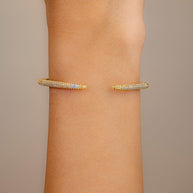 CZ Open Spike Cuff Bracelet