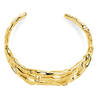Tully CZ Molten Metal Cuff Bracelet