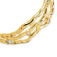 Tully CZ Molten Metal Cuff Bracelet