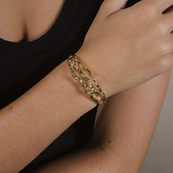 Tully CZ Molten Metal Cuff Bracelet