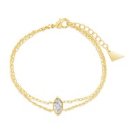 Karlie CZ & Layered Chain Bracelet