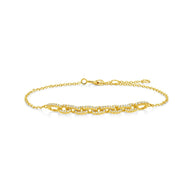 Harley CZ Interlocking Chain Bracelet