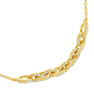 Harley CZ Interlocking Chain Bracelet