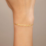 Harley CZ Interlocking Chain Bracelet