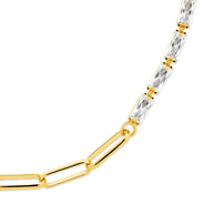 Hunter CZ Tennis & Paperlicp Chain Bracelet