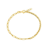Emerald CZ Tennis & Chain Bracelet