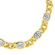 Cassie CZ Bezel Tennis Bracelet