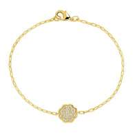Raemy CZ Rose Petal Station Bracelet