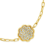 Raemy CZ Rose Petal Station Bracelet
