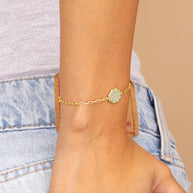 Raemy CZ Rose Petal Station Bracelet