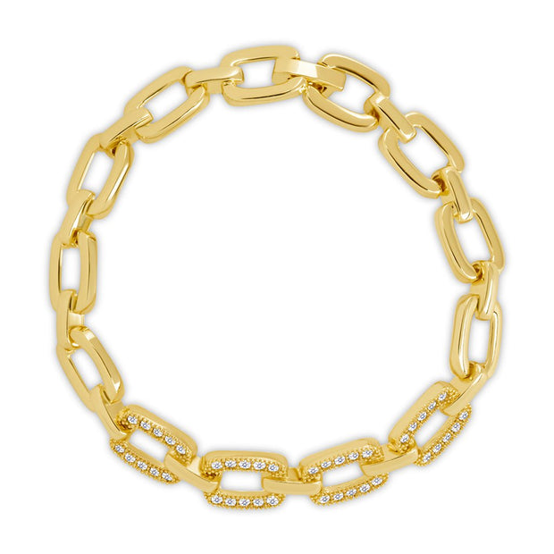 Fiona CZ Statement Chain Link Bracelet