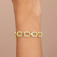 Fiona CZ Statement Chain Link Bracelet