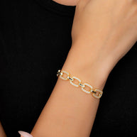 Fiona CZ Statement Chain Link Bracelet