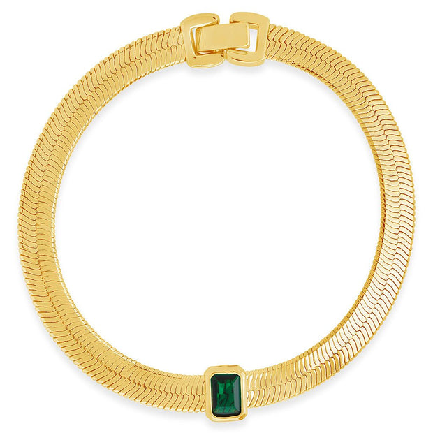 Calder Station CZ Herringbone Bracelet