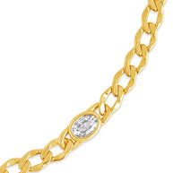 Rebel Station CZ Curb Chain Bracelet