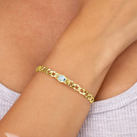 Rebel Station CZ Curb Chain Bracelet