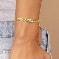 Rebel Station CZ Curb Chain Bracelet