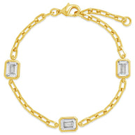 Lennox Station CZ Chain Bracelet Set