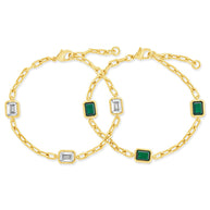 Lennox Station CZ Chain Bracelet Set