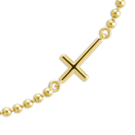 Sterling Silver Kelsey Beaded Cross Bracelet