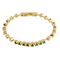 Liesbeth Emerald Accent Tennis Bracelet
