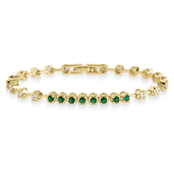 Liesbeth Emerald Accent Tennis Bracelet