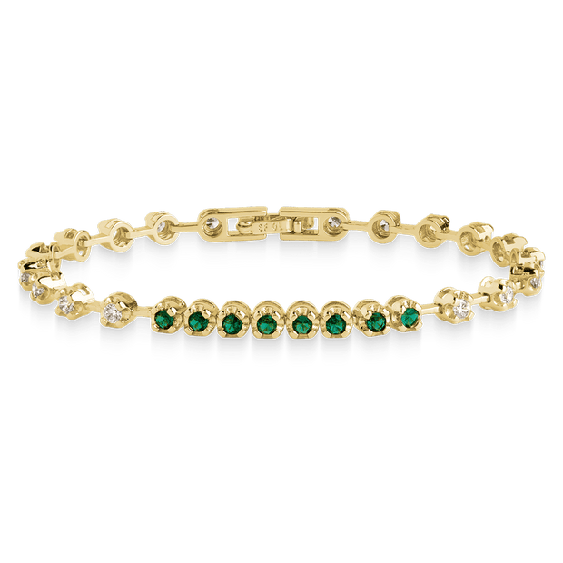 Liesbeth Emerald Accent Tennis Bracelet